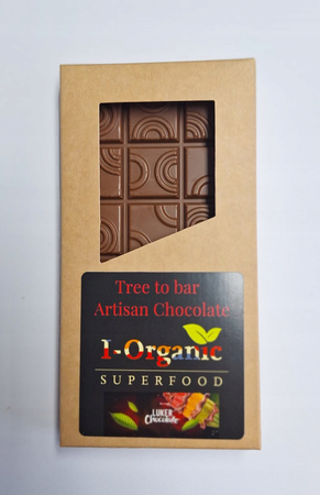 I-ORGANIC sugar-free milk chocolate, 40%, own production