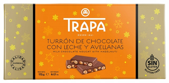 Turron Natural Nut Nougat Trapa 175 gr WITHOUT PALM OIL Spain