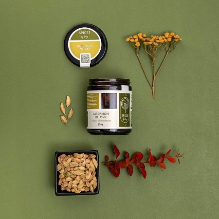 Kardamon Zielony Cały 85 g -Aromatyczna Przyprawa do Kawy, Herbaty i Dań